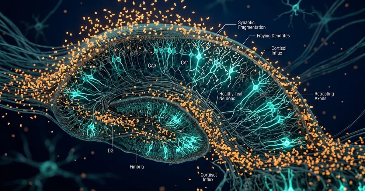 Chronic Stress and Memory: How Cortisol Reshapes the Hippocampus