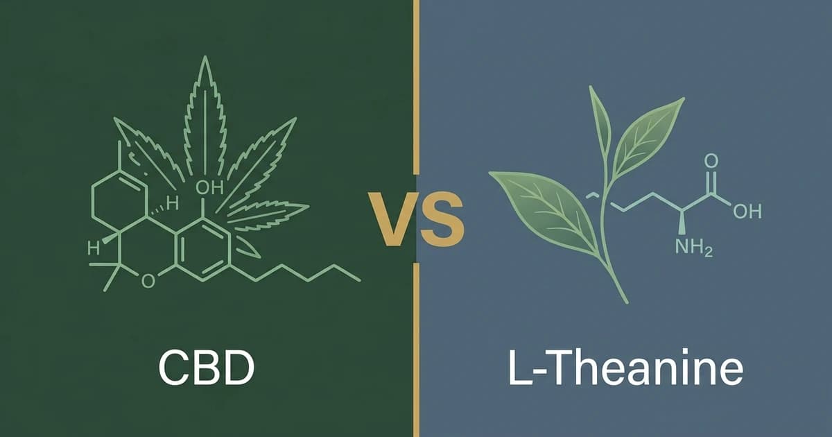 CBD vs L-Theanine for Calm: Endocannabinoid Wind-Down vs Alert Calm-Focus