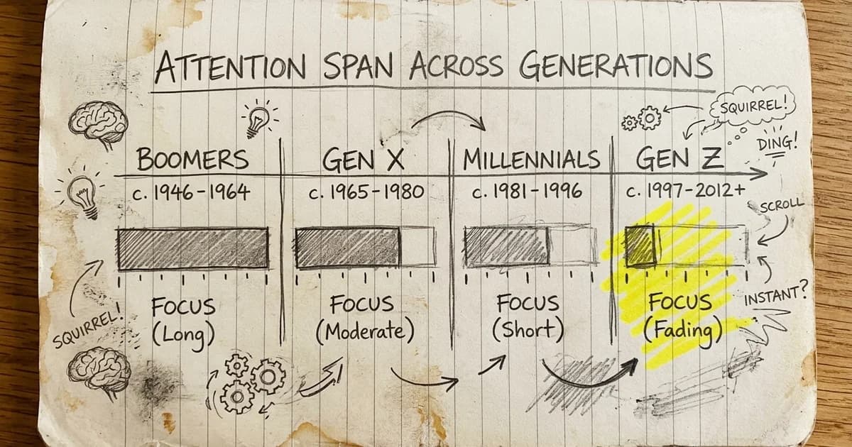Average Attention Span by Generation: What the Data Actually Says