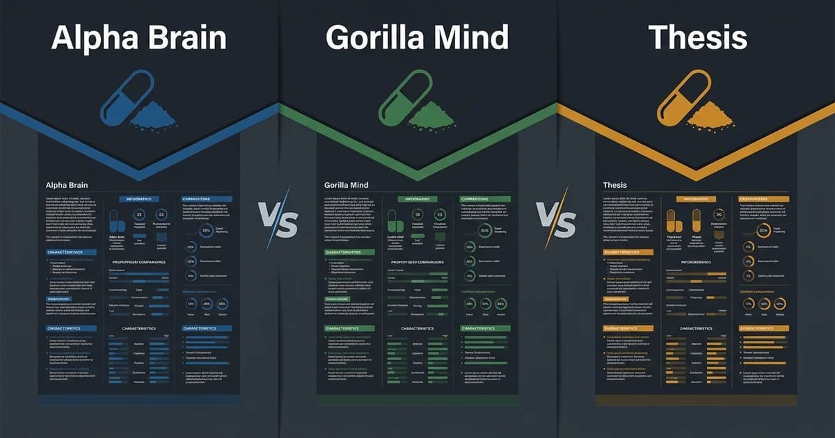 Alpha Brain vs Gorilla Mind vs Thesis: Which Nootropic Supplement Is Actually Worth Your Money?