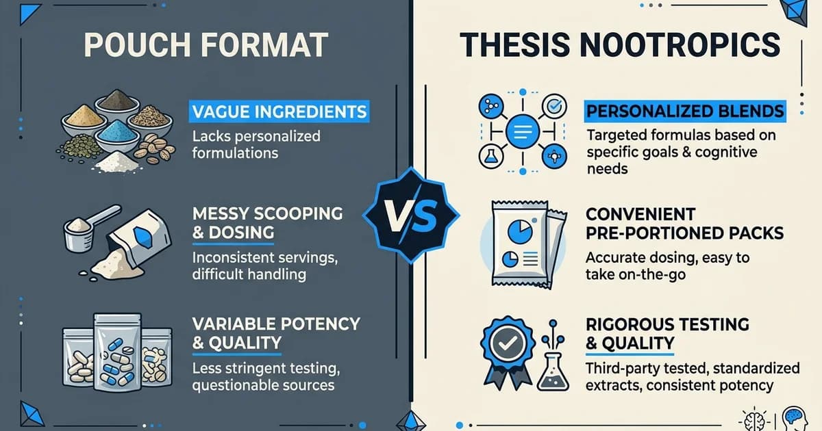 Roon vs Thesis Nootropics: Personalized Blends or One Clean Pouch?