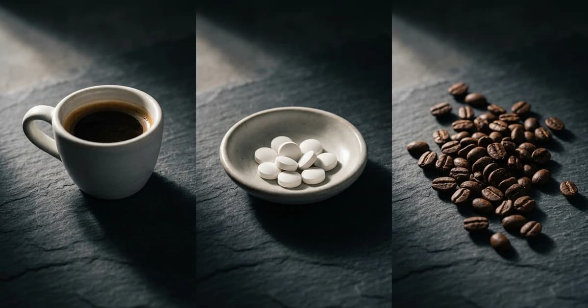 Caffeine Pills vs Coffee vs Pouches: Speed, Dose and Cost